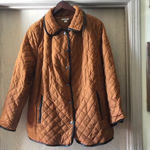 Woman Within Camel Quilted Jacket.
